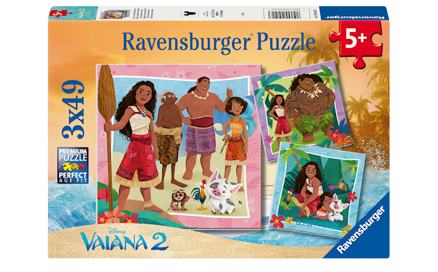 Produktbilde 1 for Disney Vaiana 2 3x49p Ravensburger