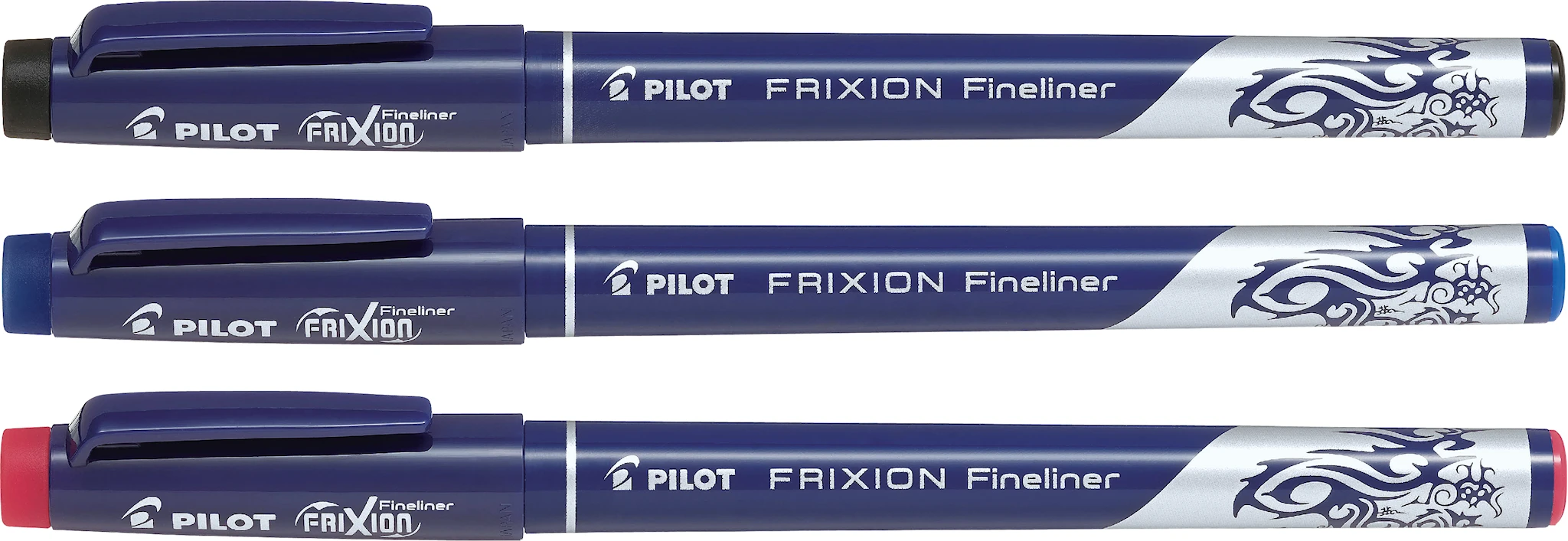 Tuotekuva ille Pilot Fineliner Frixion, 3 kpl/pakkaus, musta/sininen/punainen