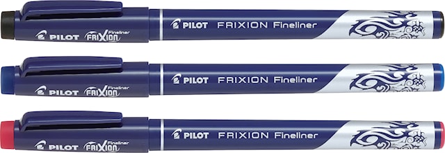 Tuotekuva 1 - Pilot Fineliner Frixion, 3 kpl/pakkaus, musta/sininen/punainen