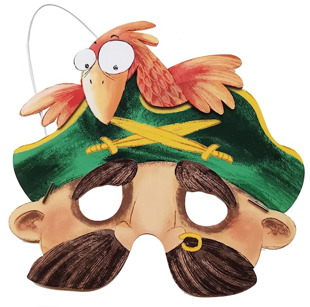 Produktbild 4 för Ansiktsmasker och skattjakt Pirater 5-pack Fridolin