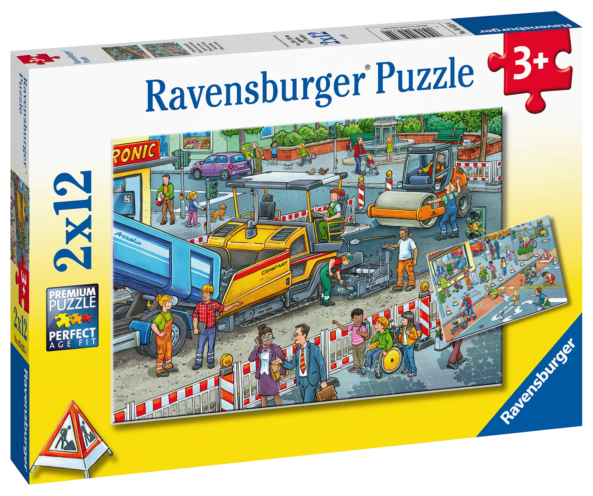 Tuotekuva ille Road Construction Site Palapeli 2x12 palaa Ravensburger