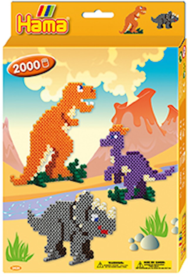 Hama Midi Gaveeske, Dinosaurer, 2000 perler