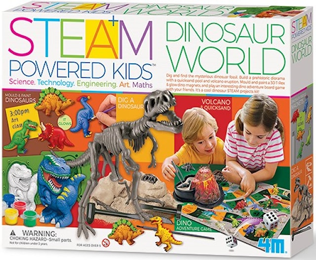 Produktbild 1 för STEAM Pysselset Dinosaur world 4M