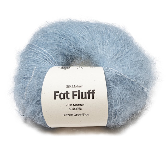 Mohair-Silkki Fat Fluff 25 gr Frozen grey/blue A812 Adlibris