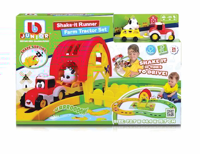 Produktbild 4 för Bb Junior Farm Tractor Shake-It Runner Infinity Tågbana Bburago