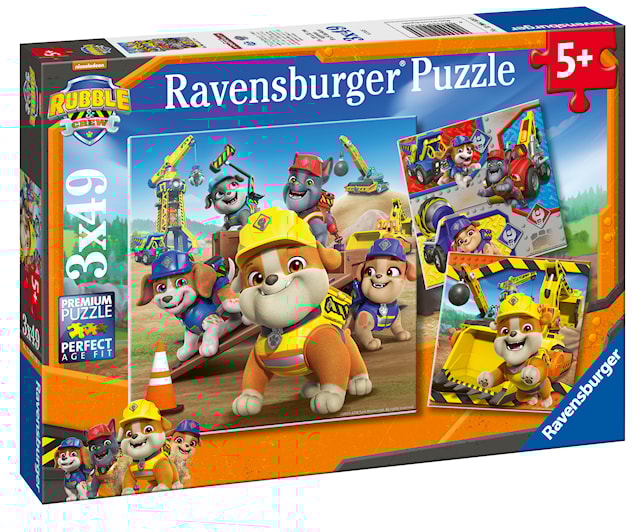 Tuotekuva 5 - Rubble & Crew Work Vechicles Palapelit 3x49 palaa, Ravensburger