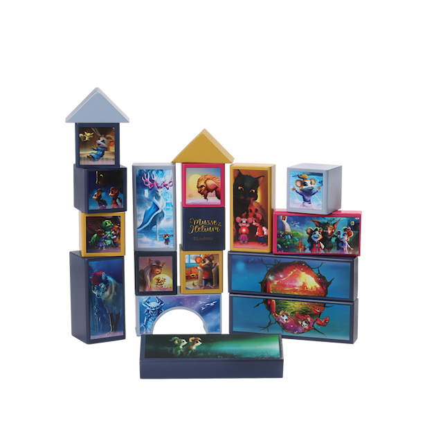 Produktbild 1 för Musse & Helium Byggklossar Trä Micki