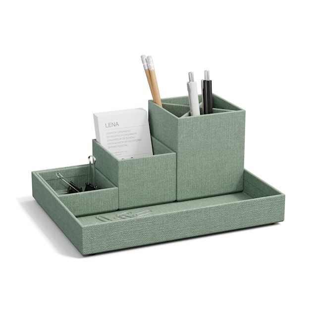 Produktbild 3 för Skrivbordsförvaring 4 delar Soft Teal Bigso Box of Sweden