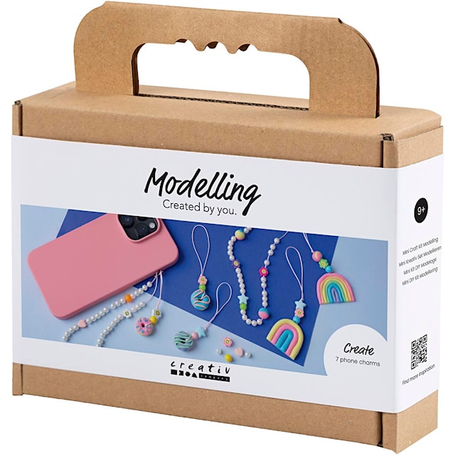 Produktbilde 3 for Mini DIY Kit Modellering, Mobilcharm, ass. farger, 1 pk.