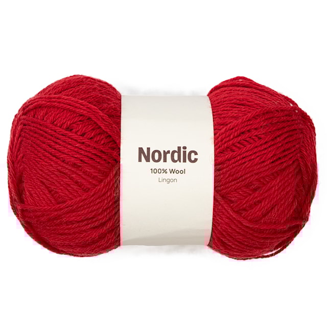 Nordic 100% villa 100 gr Puolukka punainen A830  Adlibris