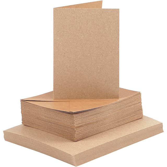 Produktbild 1 för Kort och Kuvert Natur 10,5 x 15 cm 50-pack