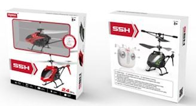 Produktbild 3 för Radiostyrd S5H Airwolf Helikopter Röd Syma