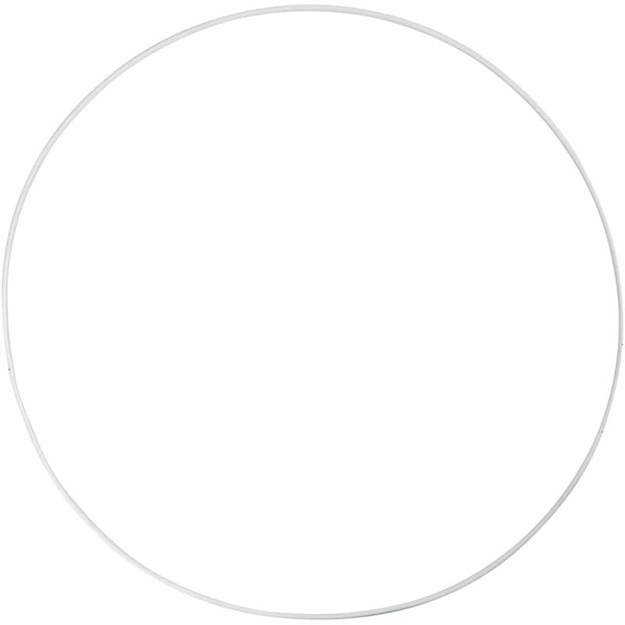 Tuotekuva ille Metallilankarengas, halk. 30 cm, paksuus 3 mm, valkoinen, 5 kpl/ 1 pkt