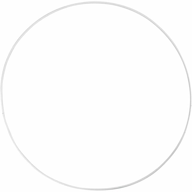 Metallring Vit diameter 30 cm 5-pack