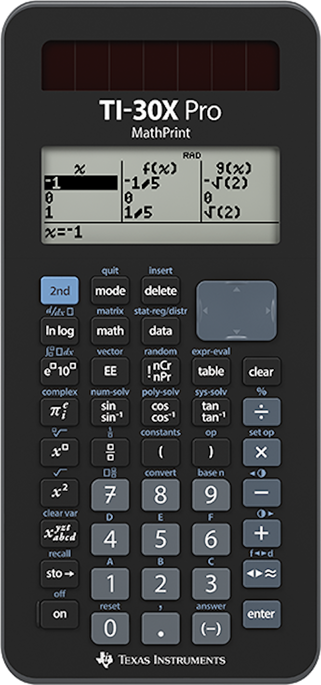 Produktbild 1 för Funktionsräknare Texas TI-30X Pro MathPrint