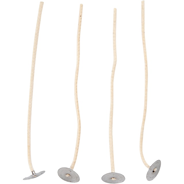 Produktbilde 1 for Veker for lys i beholder, Egnet for beholdere med diameter 20-65 mm, L: 110 mm, tykkelse 2 mm, 10 stk./ 1 pk.