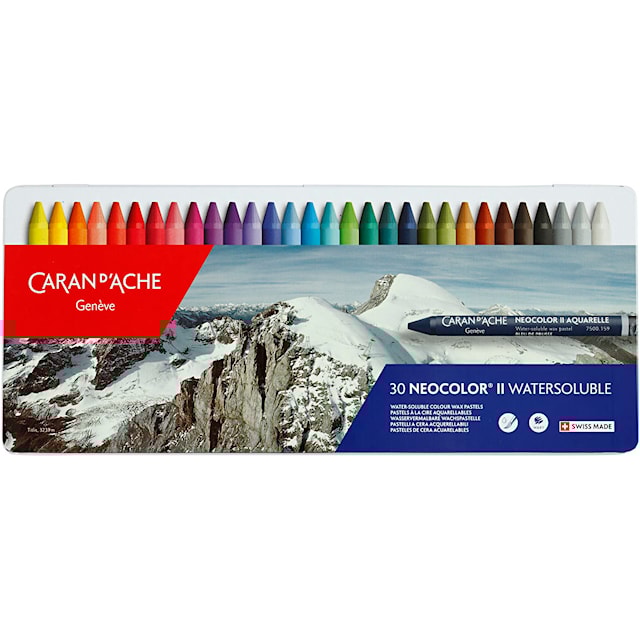 Tuotekuva 2 - CARAN D’ACHE Caran d'Ache Neocolor II, Pit. 10 cm, paksuus 8,5 mm, värilajitelma, 30 kpl/ 1 pkt