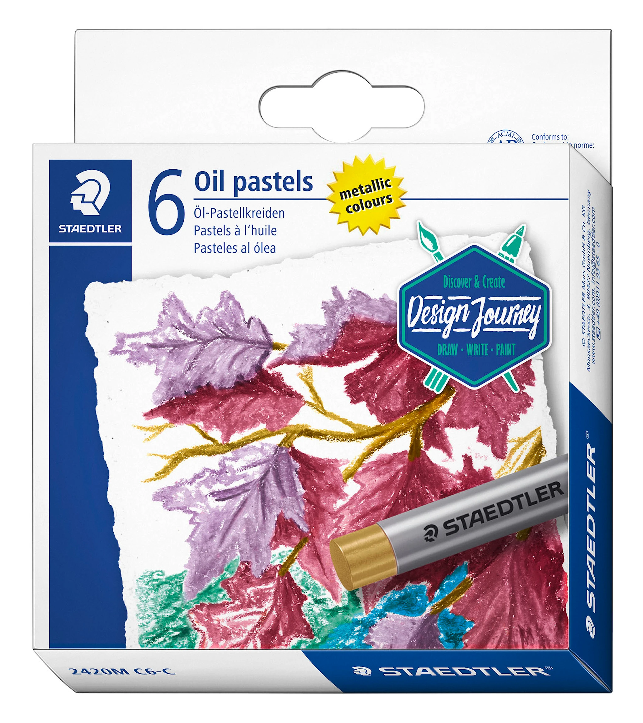 Tuotekuva ille Öljypastellit Metallic 6-pack eri värejä Staedtler