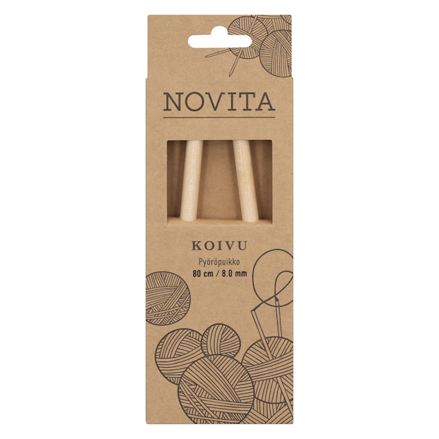 Produktbilde 1 for Rundpinner 80 cm Bjørk 8.0 Novita