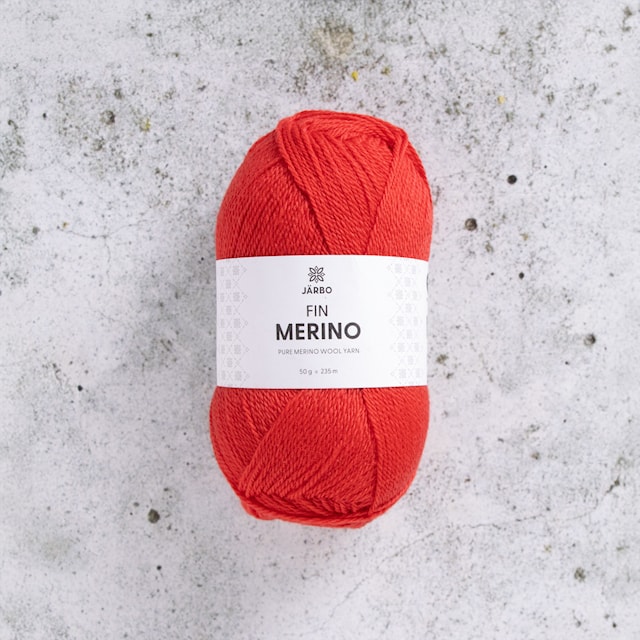 Fin Merino 50g Red Chili (17) Järbo