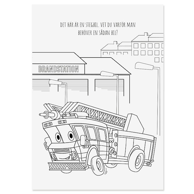 Produktbild 3 för Målarbok Flitiga Fordon Gullers