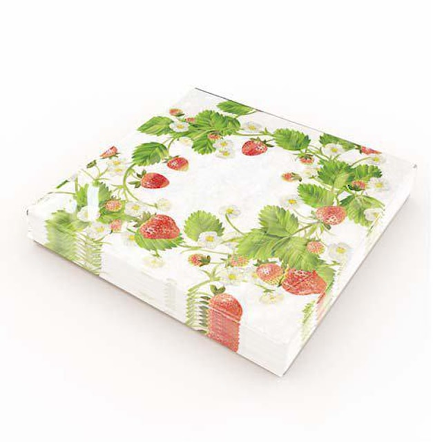 Produktbild 2 för Kaffeservett Jordgubbar 20-pack Gullers