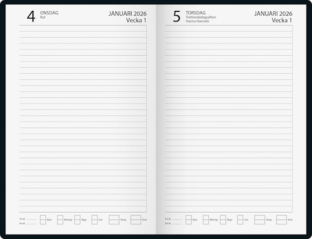 Produktbild 2 för Kalender 2026 Årsdagbok Brun Almanacksförlaget