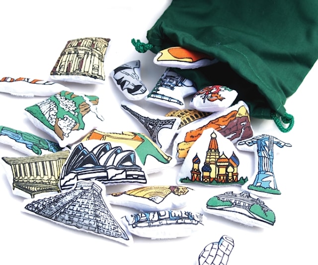 Berömda Platser till Världskarta 20 stycken Oskar & Ellen