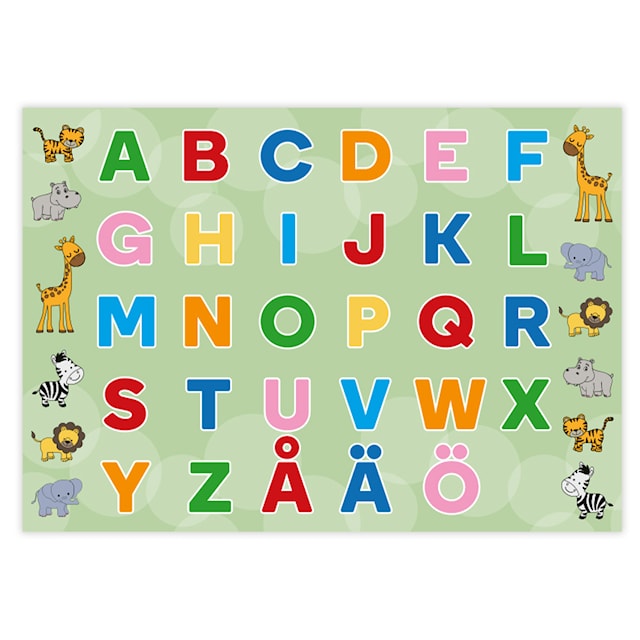 Produktbilde 1 for Bordstablett Alfabetet 2-sidig 42x30 cm Gullers