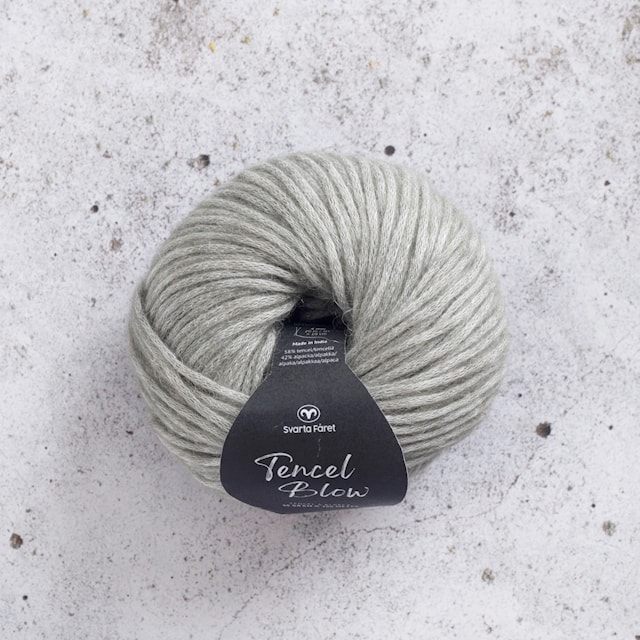 Tencel Blow alpakka-sekoite lanka 50g Grey Pear 003 Svarta Fåret
