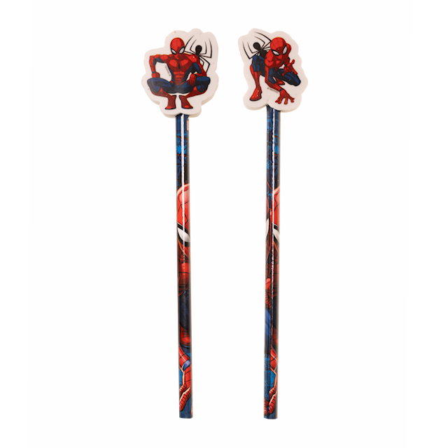 Produktbild 2 för Spiderman Blyertspennor 2-pack med Suddgummi