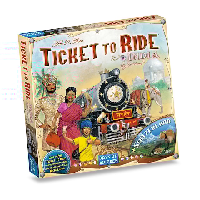Ticket To Ride: India & Switzerland (Expansion) (SE/FI/NO/DK/EN)