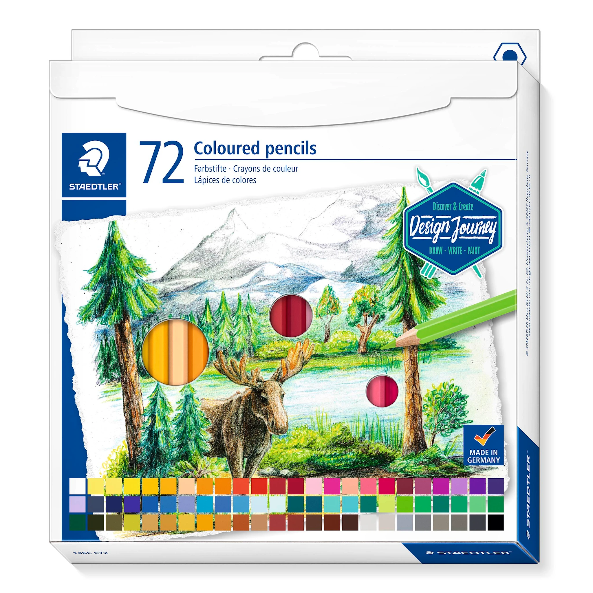 Tuotekuva ille Design Journey Puuvärikynät 72-pack Staedtler