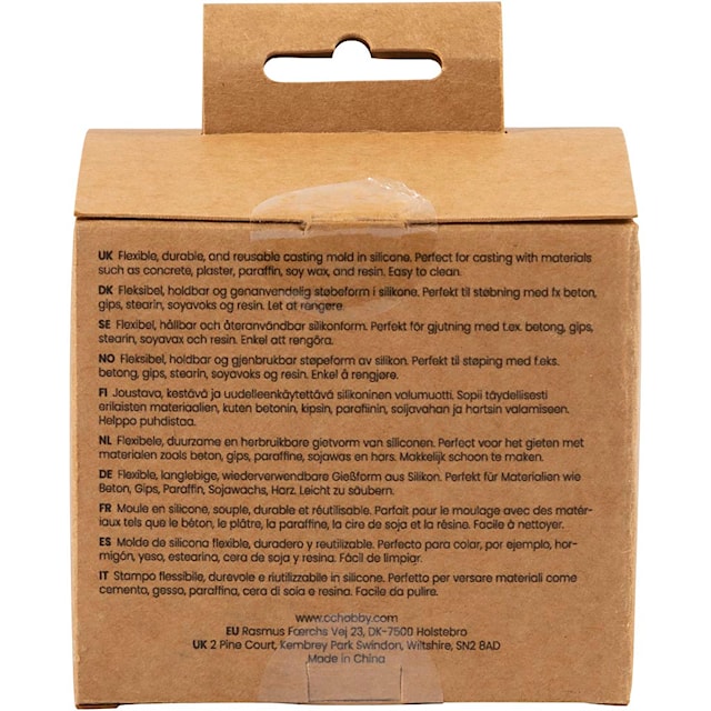 Produktbilde 2 for Silikonform , Boblefirkant, H: 4 cm, dia. 4 cm, B: 4 cm, 1 stk./ 1 pk.