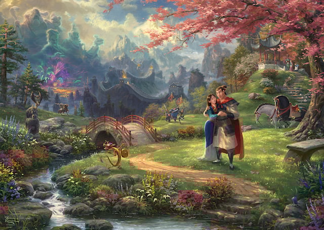 Produktbild 2 för Disney Mulan Thomas Kinkade Pussel 1000 bitar Schmidt