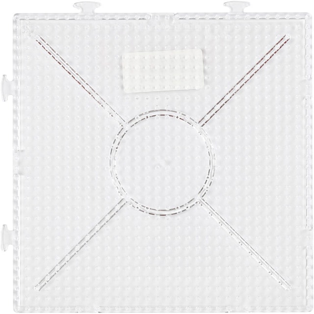 Tuotekuva 2 - Putkihelmialusta, iso neliö, koko 15x15 cm, medium, läpinäkyvä, 1 kpl