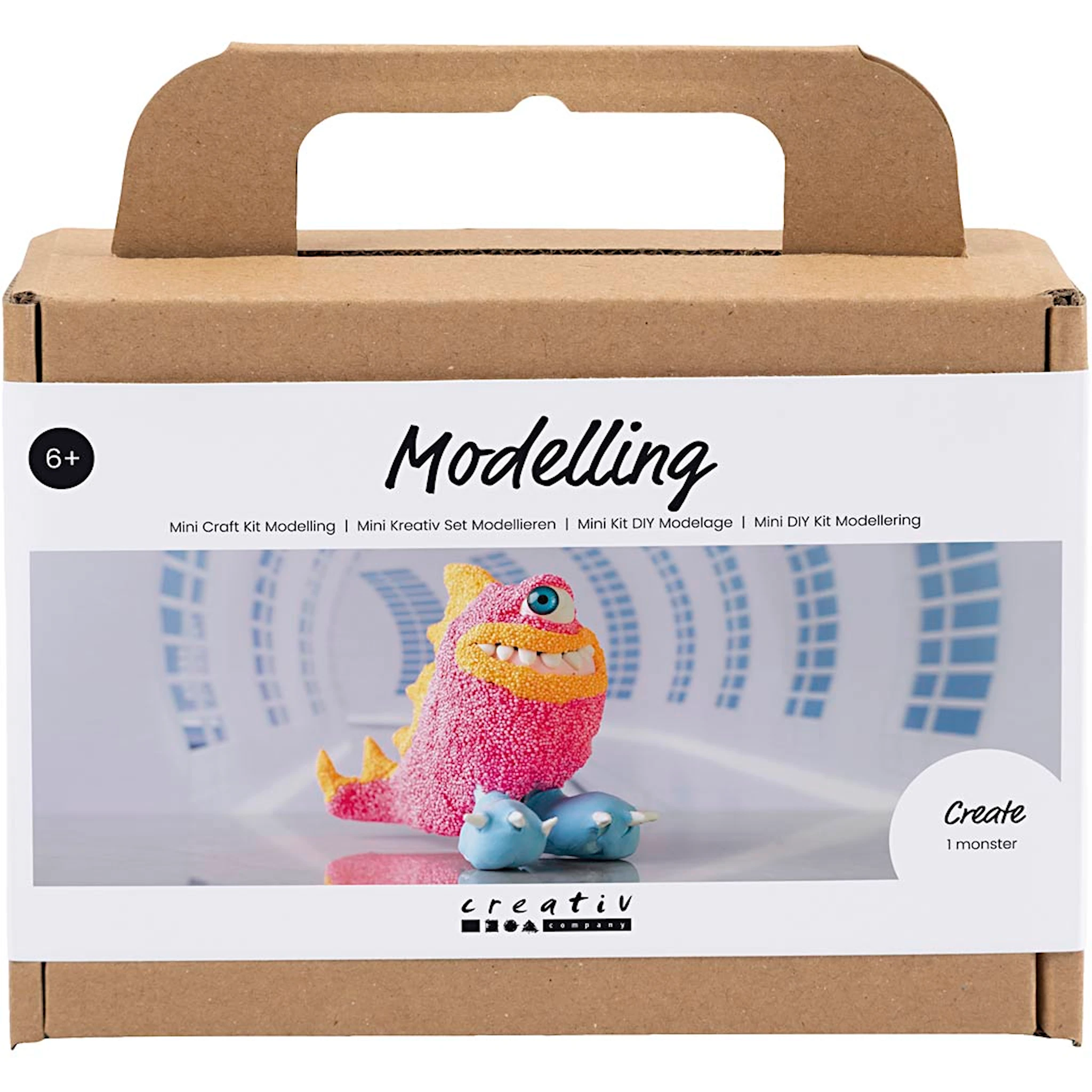 Produktbilde for Mini DIY Kit Modellering, Monster Freddy, pink neon, 1 pk.