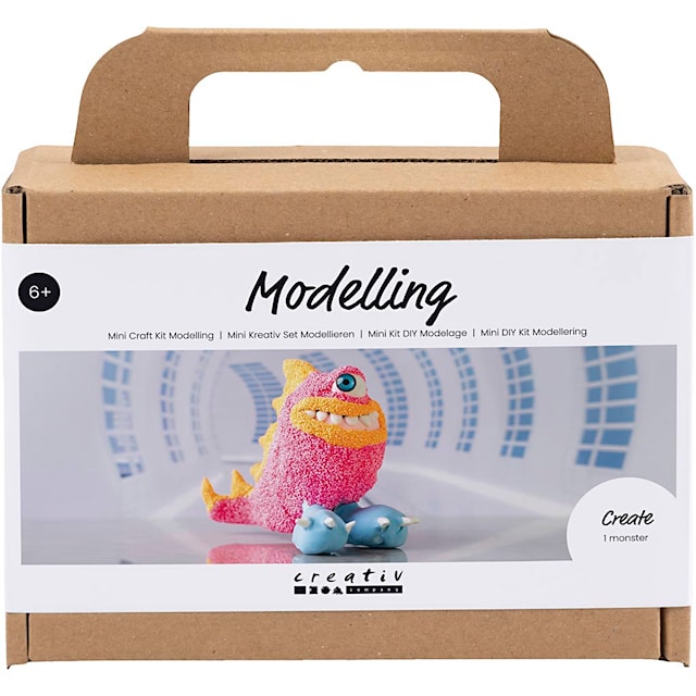 Produktbilde 1 for Mini DIY Kit Modellering, Monster Freddy, pink neon, 1 pk.
