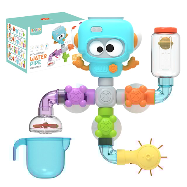 Produktbilde 3 for Tub Fun! Badelek, Flow & Fill, Robot, 20 deler