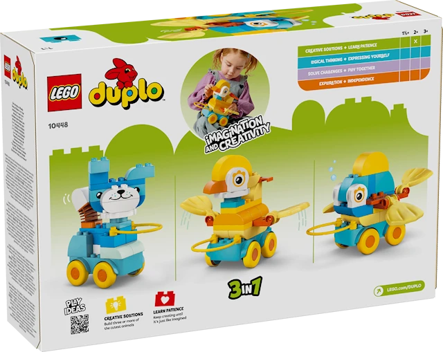Produktbild 4 för 3-i-1 Djur på hjul LEGO® DUPLO Town (10448)