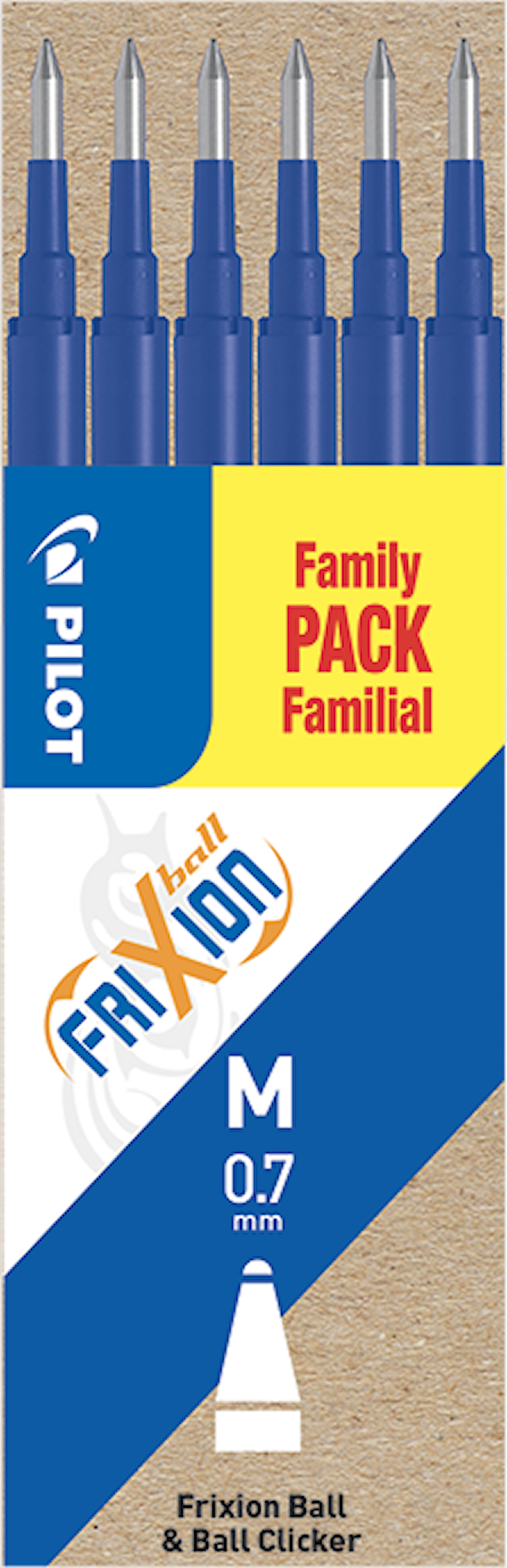 Produktbild 1 för Refill Frixion 0,7 Blå 6-p, Pilot