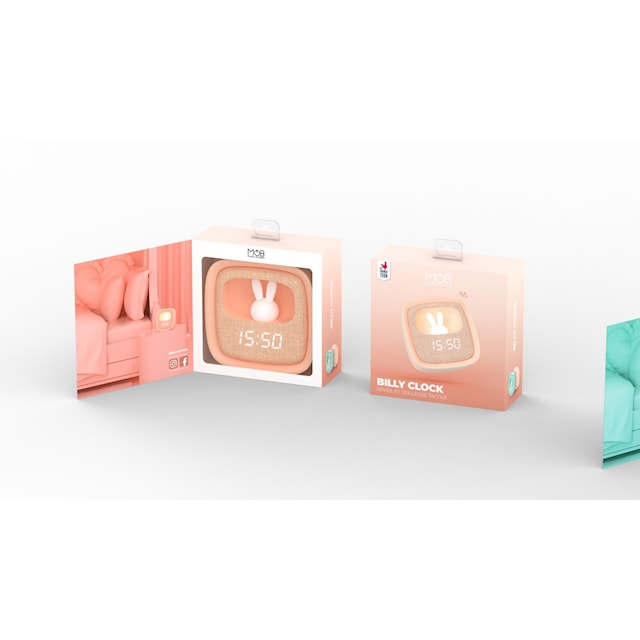 Produktbilde 2 for MOB Vekkeklokke med Nattlampe Billy Pink