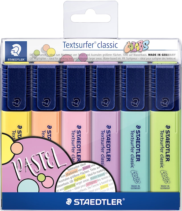 Produktbilde 1 for Markeringspenner Textsurfer® classic 6-pack Pastell Staedtler