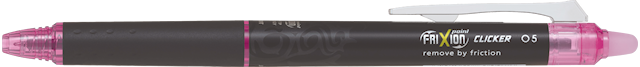 Tuotekuva 2 - FriXion Point Clicker 0.5 - Rollerball-kynä geelimusteella - Pinkki - Kapea kärki Pilot