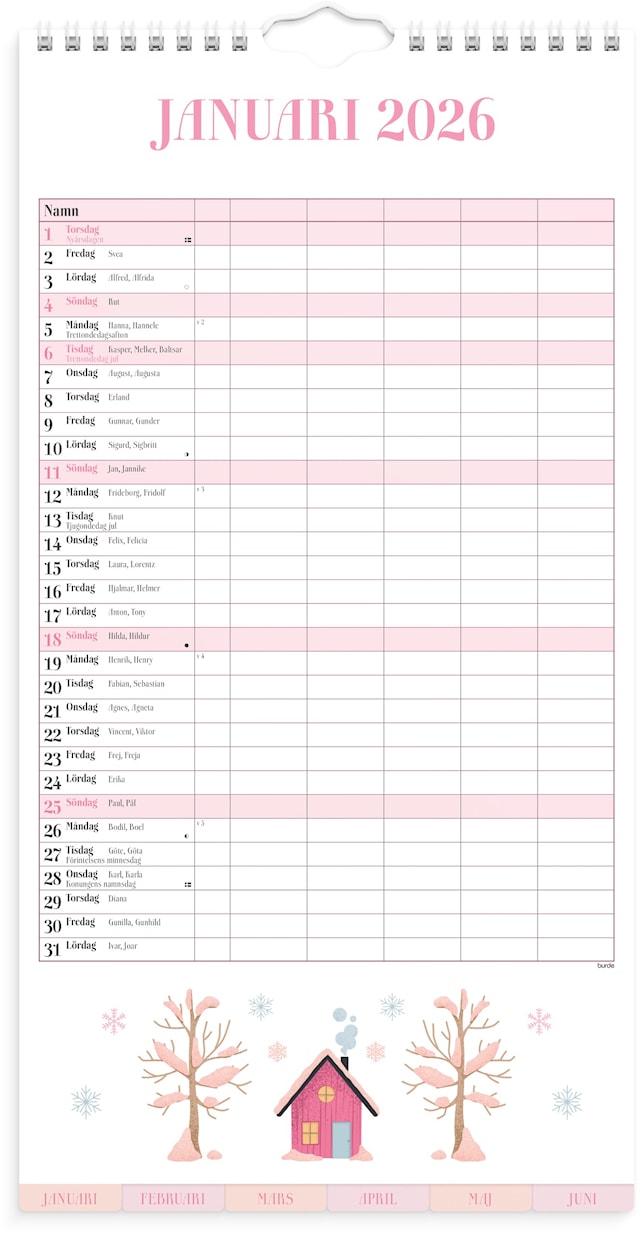 Produktbild 2 för Familjekalender 25/26 Annies Burde