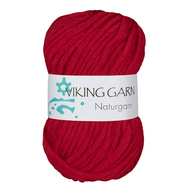 Produktbild 1 för Naturgarn 50 g Röd 650 Viking Garn