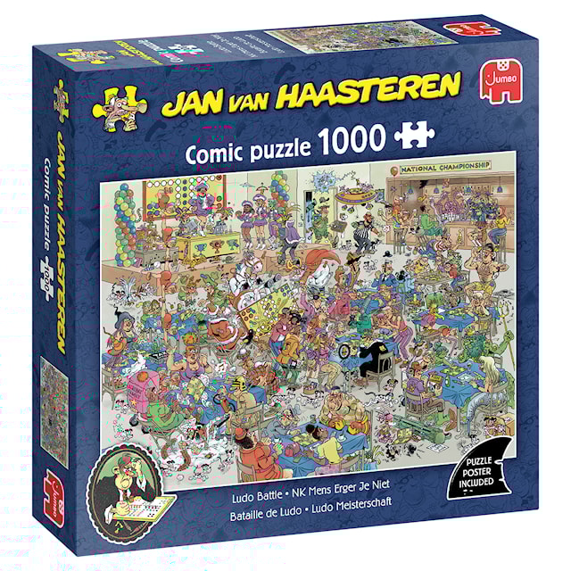 Produktbild 1 för Jan Van Haasteren Puzzle Championship Ludo Battle Pussel 1000 bitar
