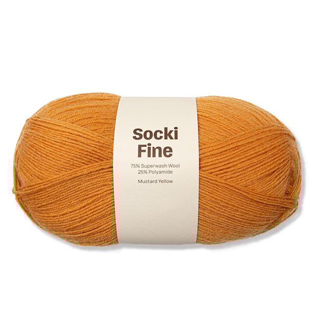 Socki Fine 100 g Mustard Yellow A018 Adlibris