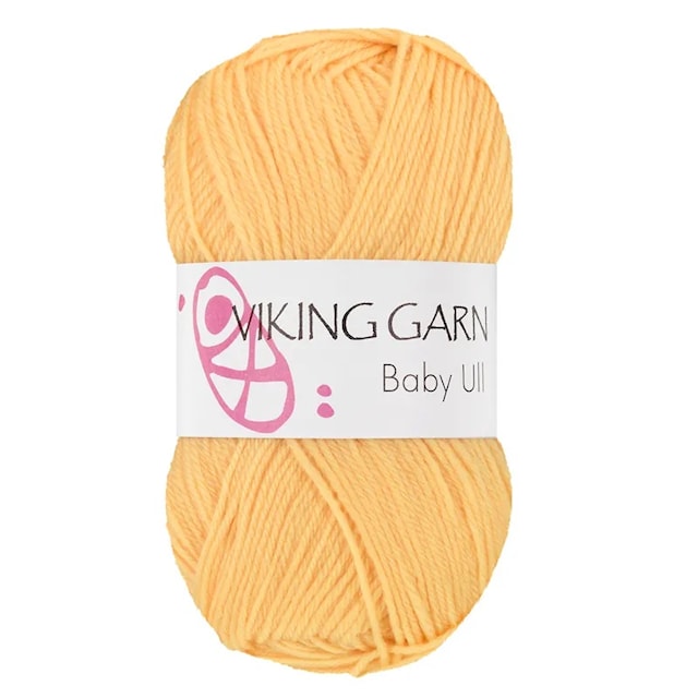 Baby Ull 50 g lysegul 343 Viking Garn
