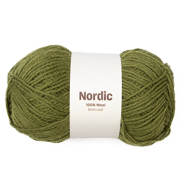 Nordic 100% ull 100 gr Bjørkeløv grønn A842 Adlibris